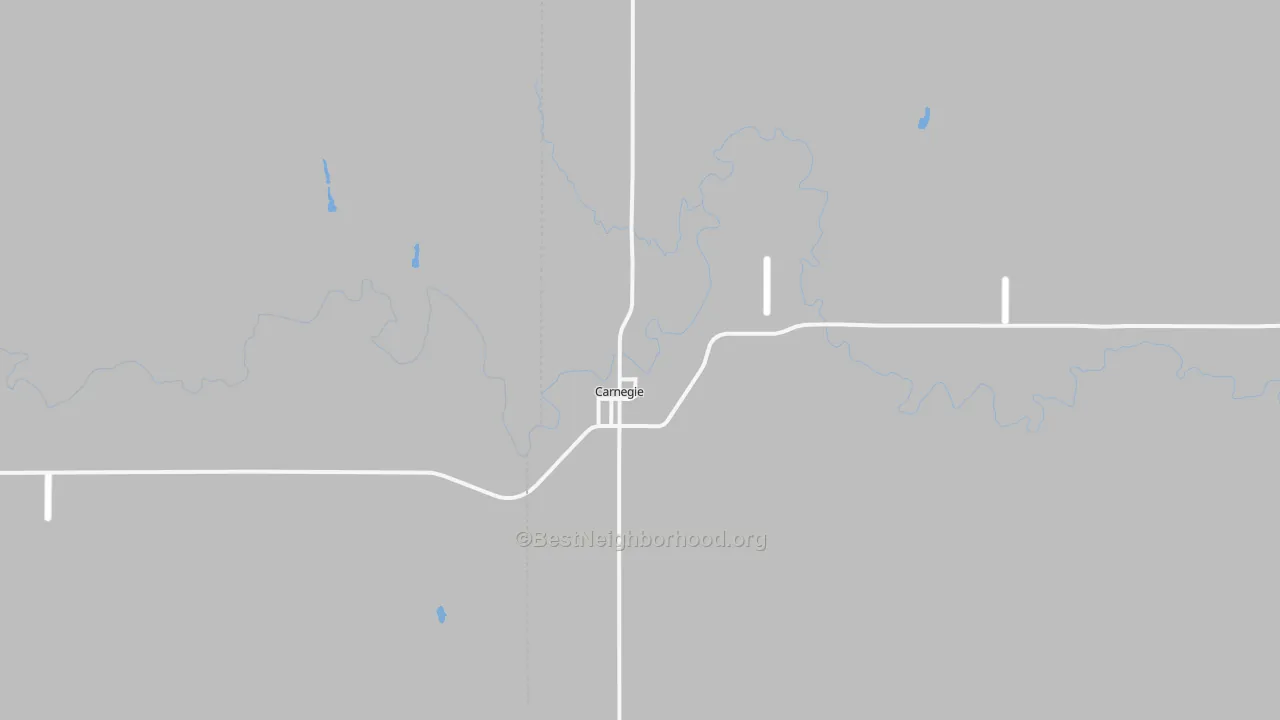 Transit Grade map of Carnegie, OK