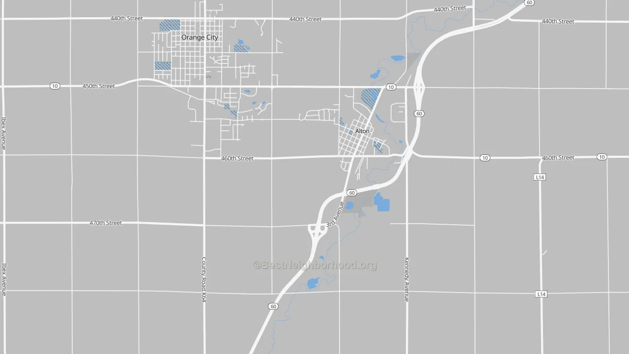 Transit Grade map of Carnes, IA