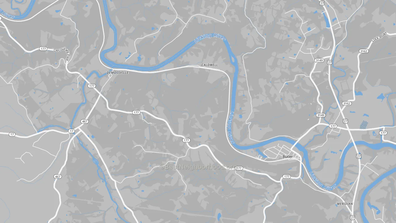 Transit Grade map of Carntown, KY