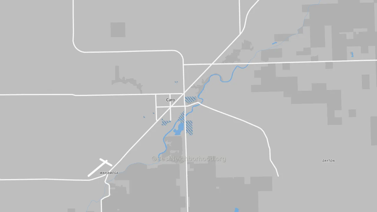 Transit Grade map of Caro, MI
