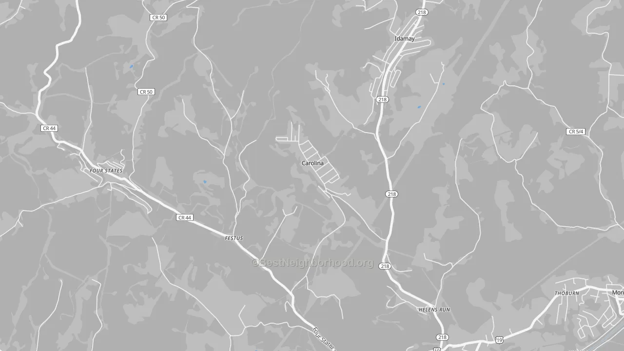 Transit Grade map of Carolina, WV