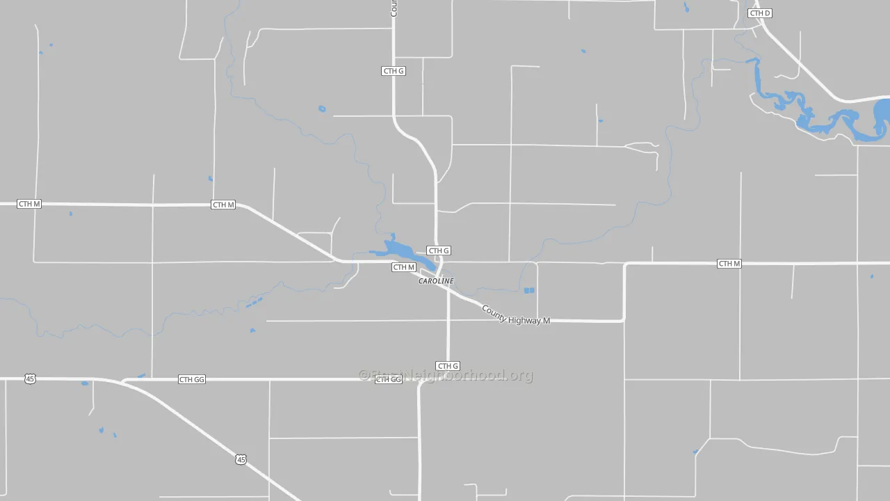 Transit Grade map of Caroline, WI