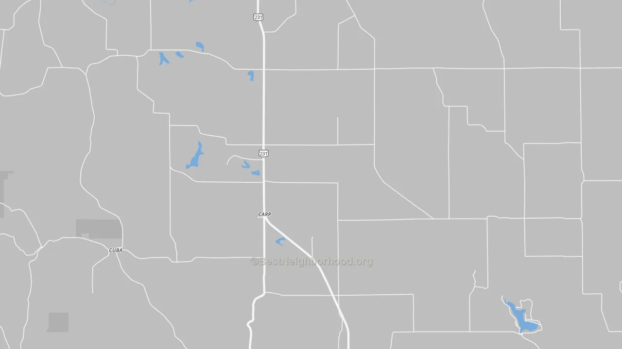 Transit Grade map of Carp, IN