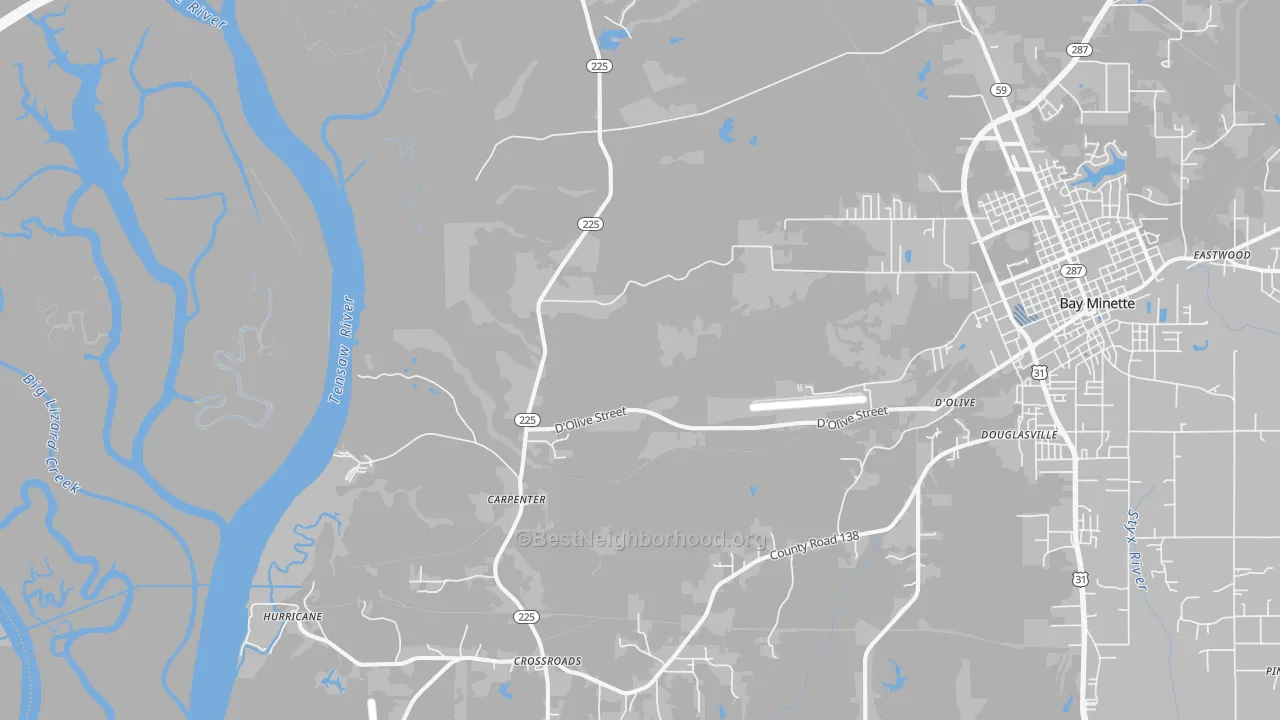 Transit Grade map of Carpenter, AL