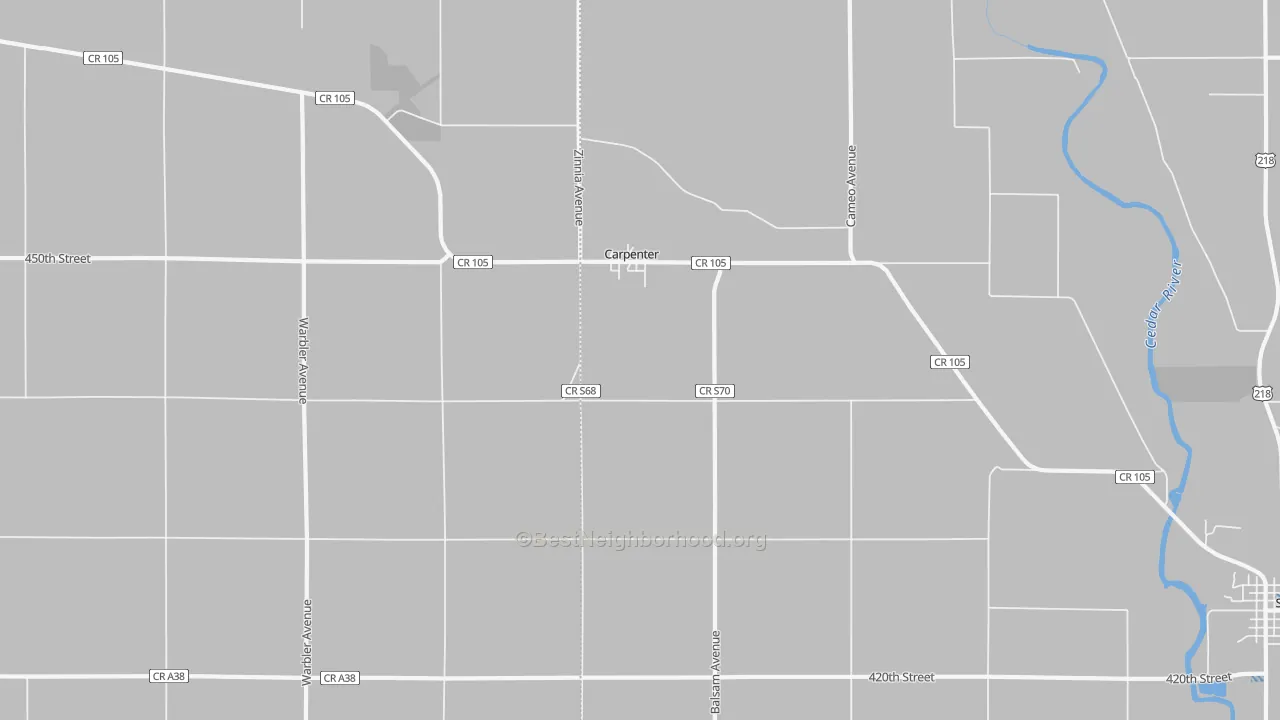 Transit Grade map of Carpenter, IA