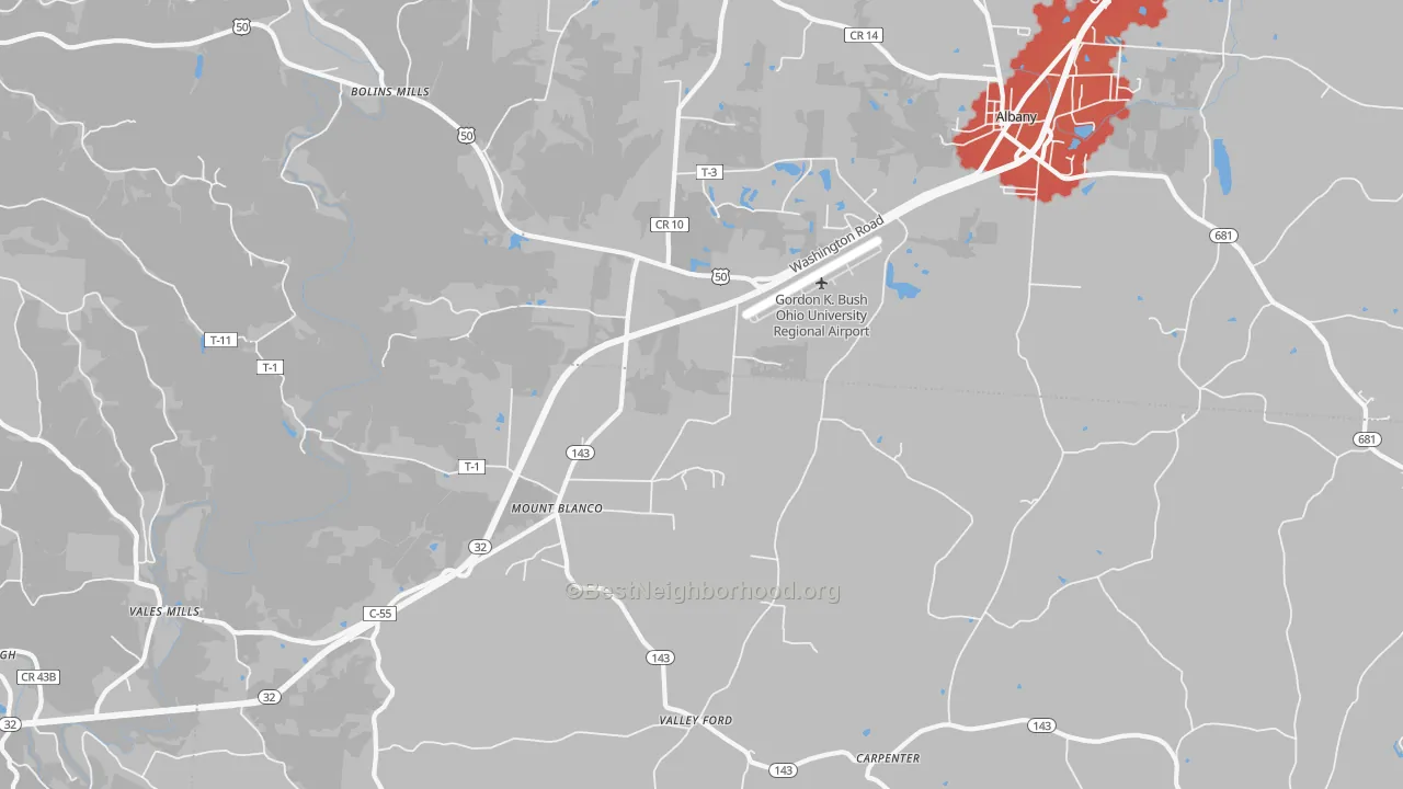 Transit Grade map of Carpenter, OH