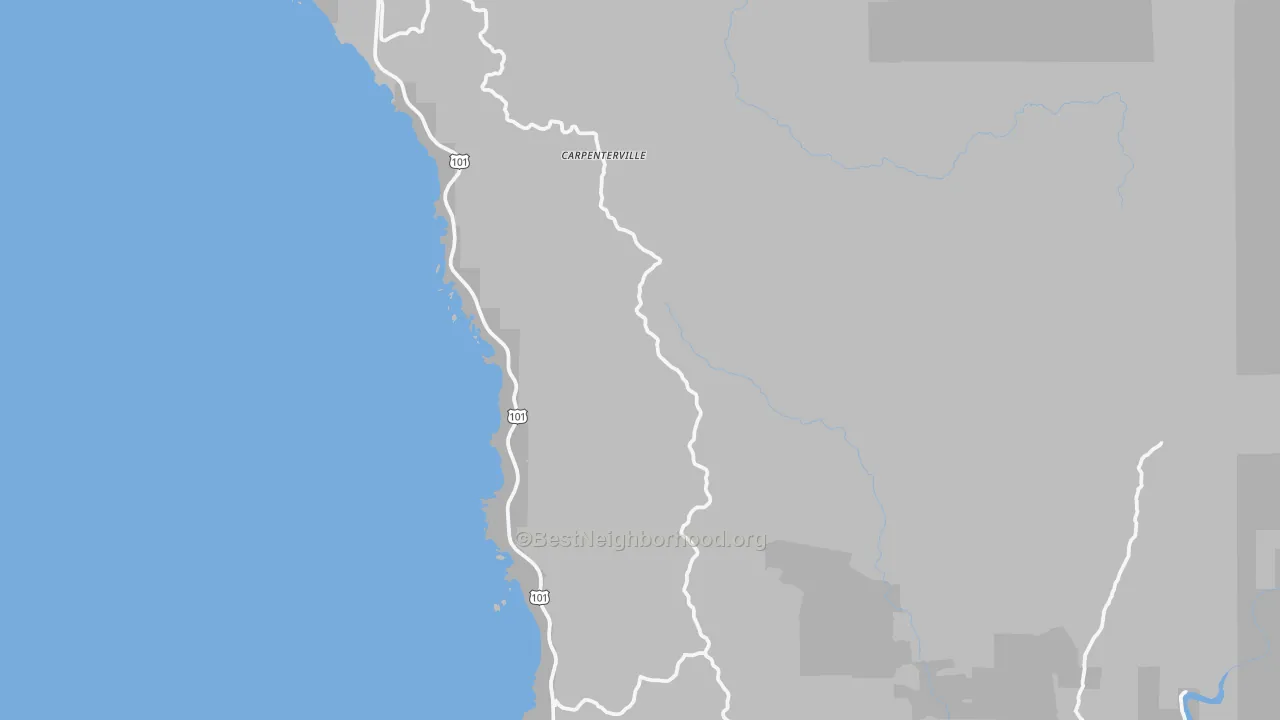 Transit Grade map of Carpenterville, OR