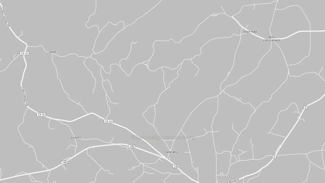 Transit Grade map of Carr Mill, AL
