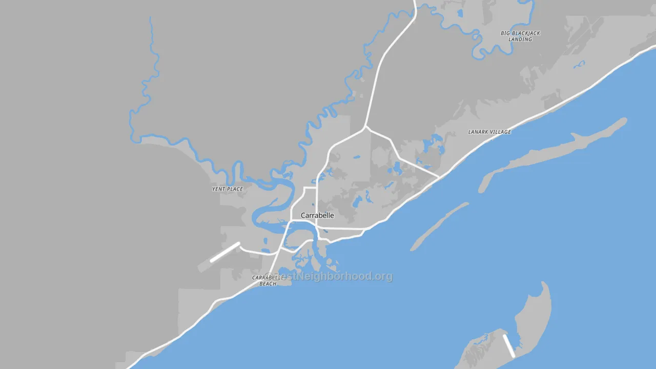 Transit Grade map of Carrabelle, FL