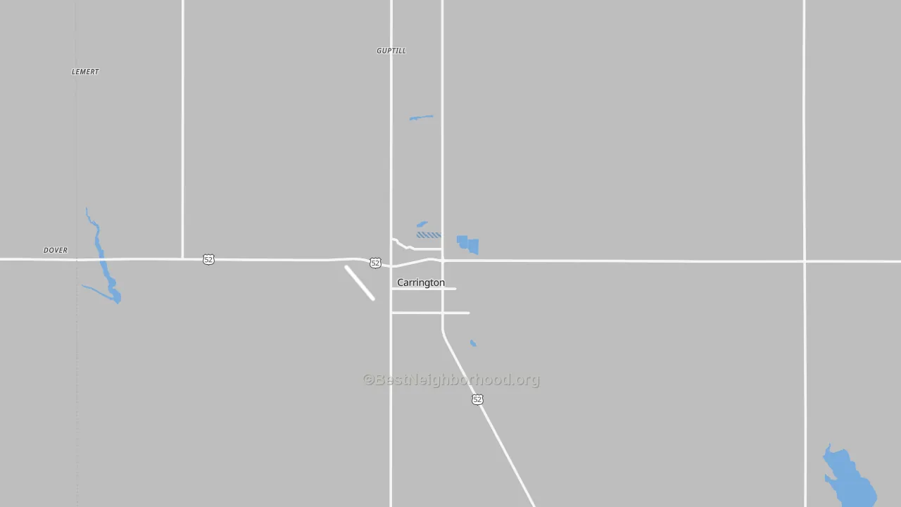 Transit Grade map of Carrington, ND