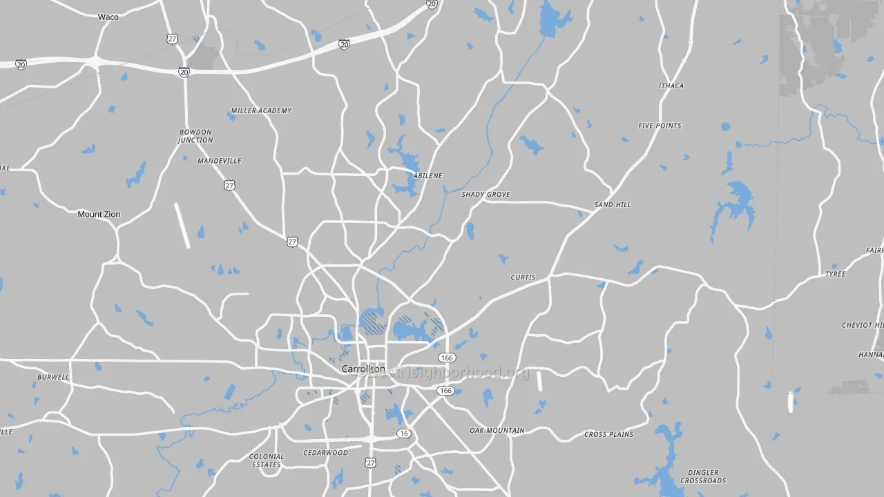 Transit Grade map of Carroll County, GA