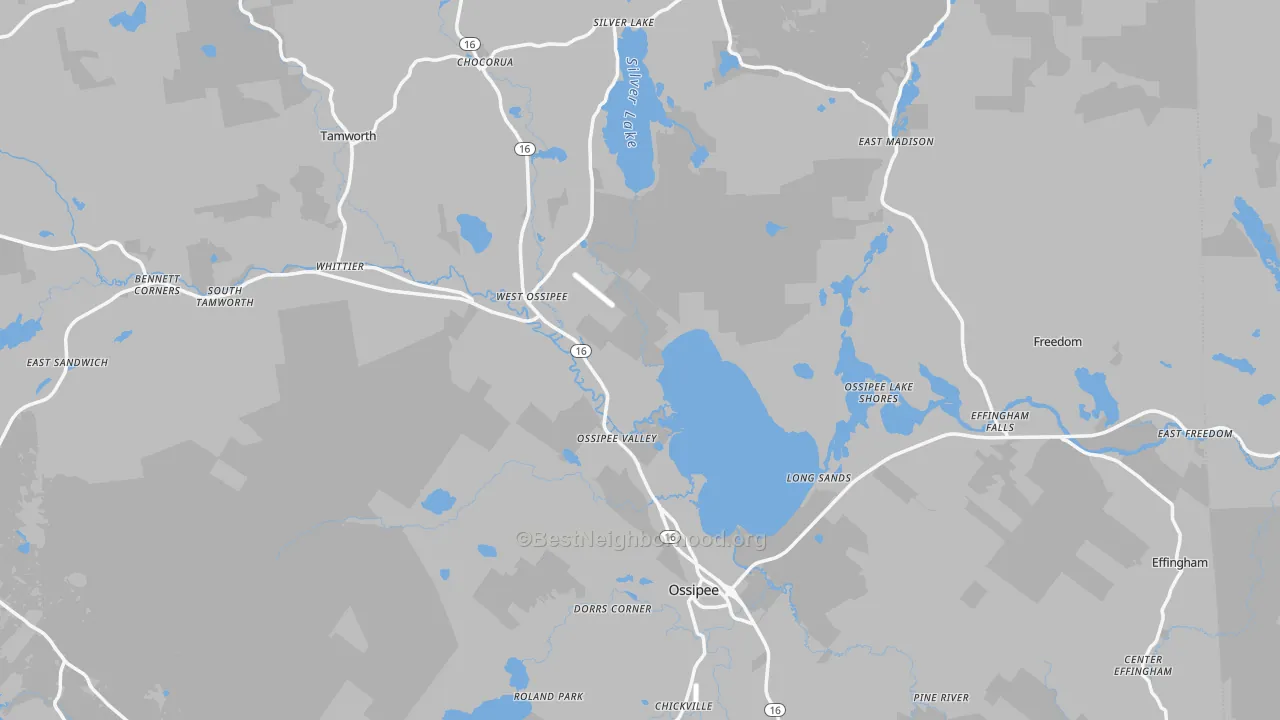 Transit Grade map of Carroll County, NH