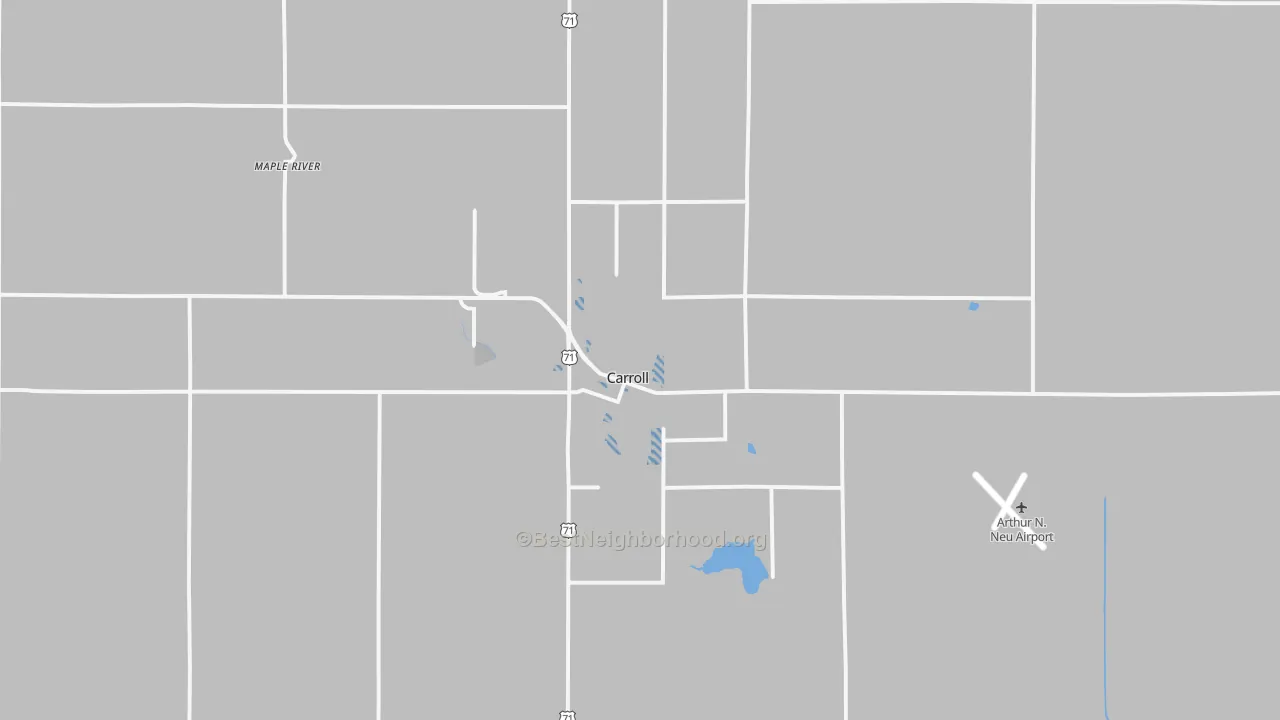 Transit Grade map of Carroll, IA