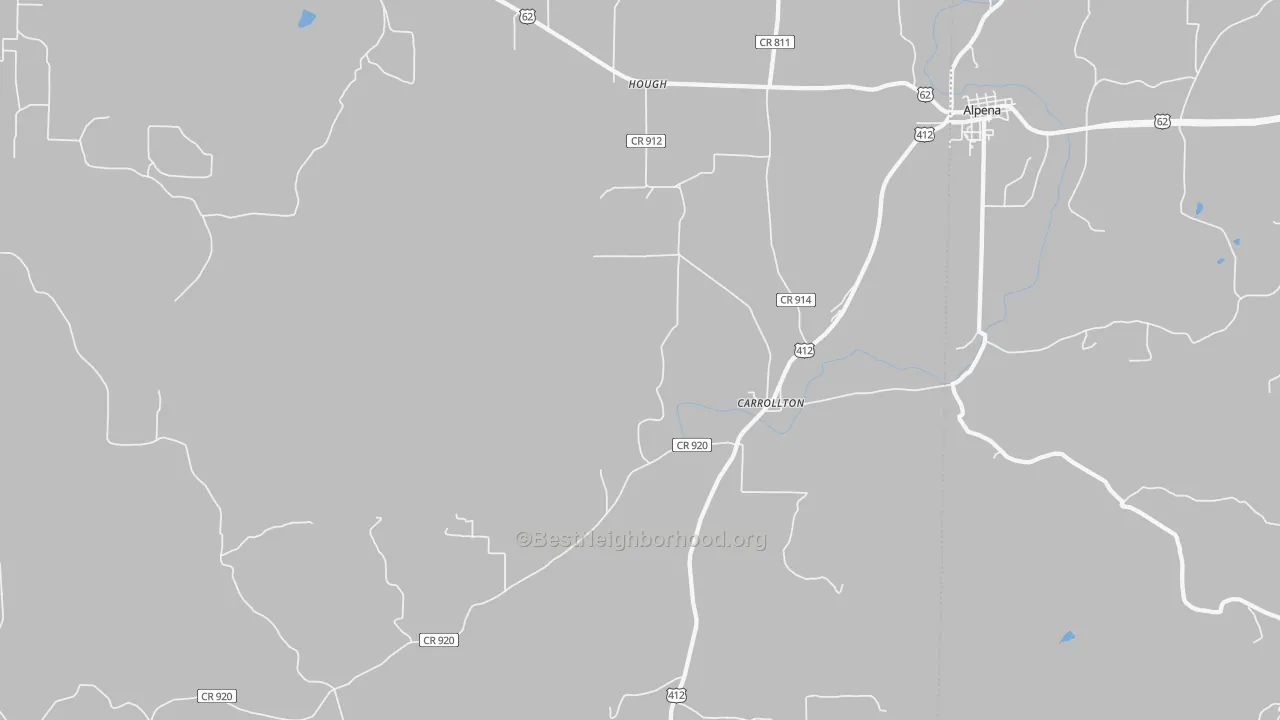 Transit Grade map of Carrollton, AR
