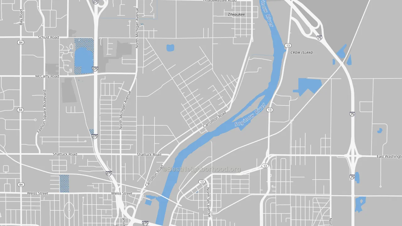 Transit Grade map of Carrollton, MI