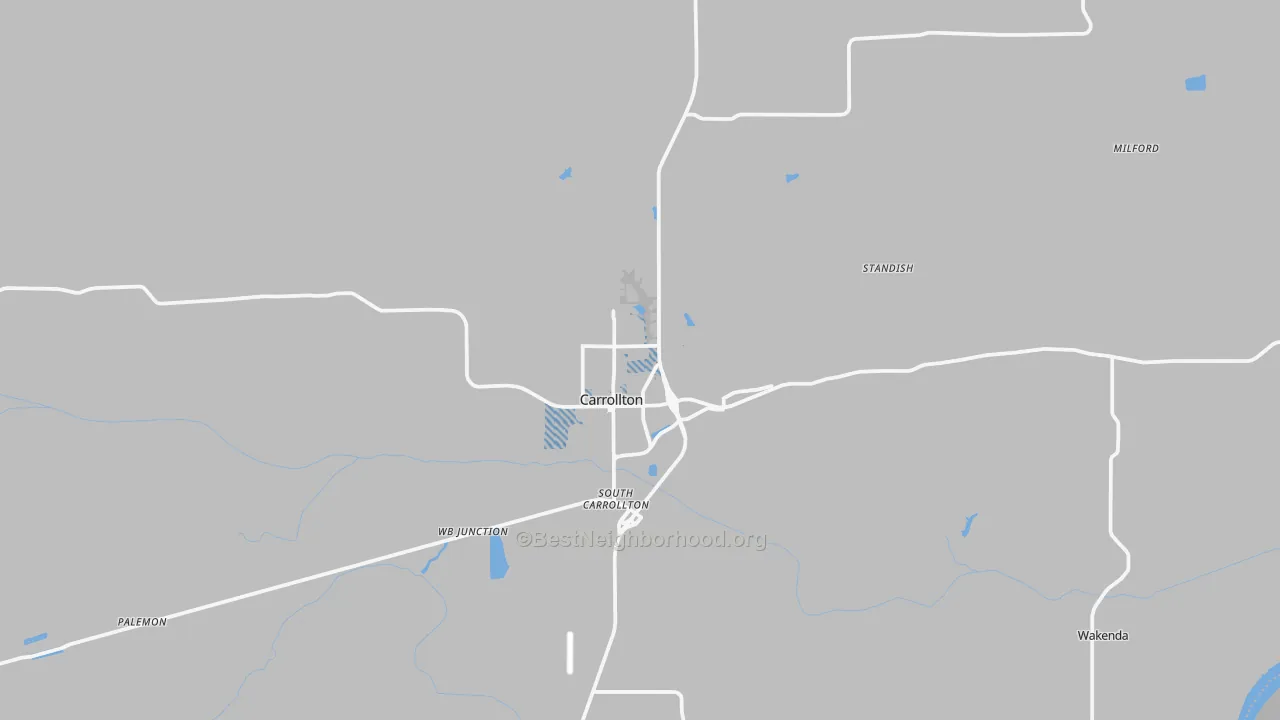 Transit Grade map of Carrollton, MO