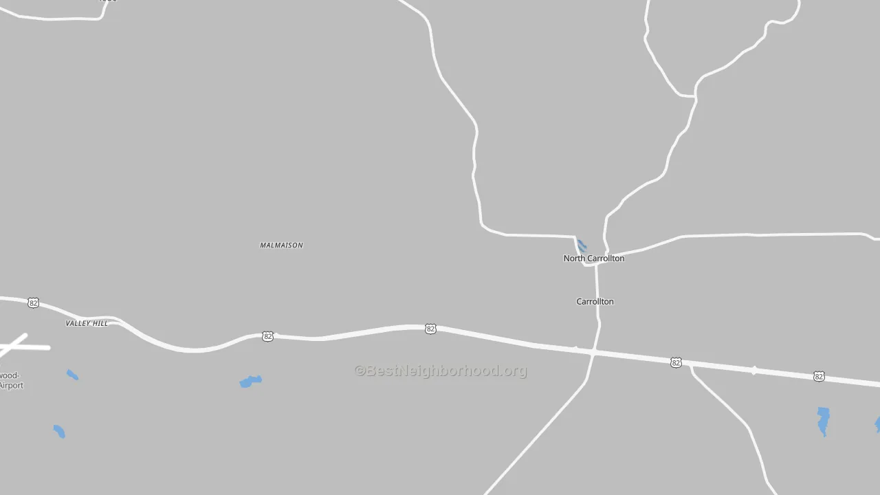 Transit Grade map of Carrollton, MS