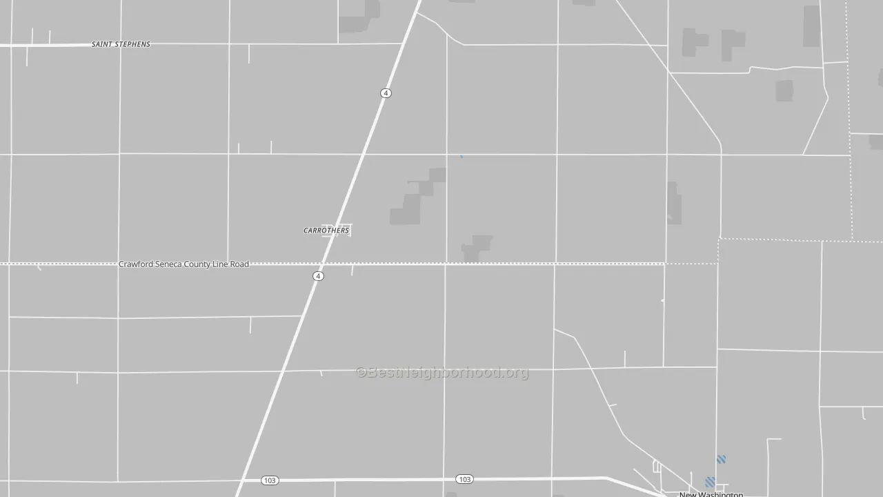 Transit Grade map of Carrothers, OH