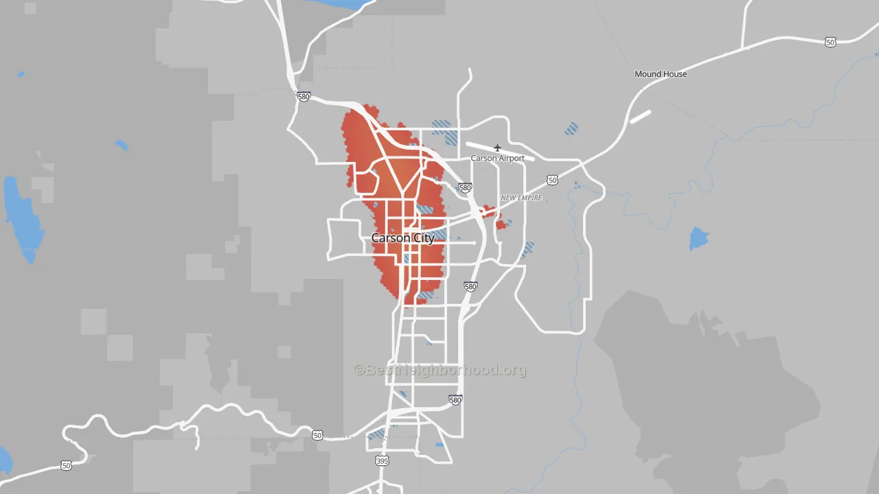 Transit Grade map of Carson City, NV