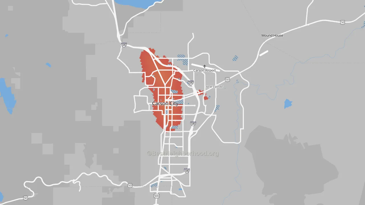 Transit Grade map of Carson City, NV