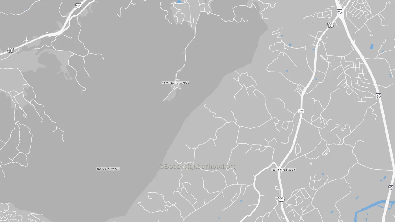 Transit Grade map of Carson Spring, TN