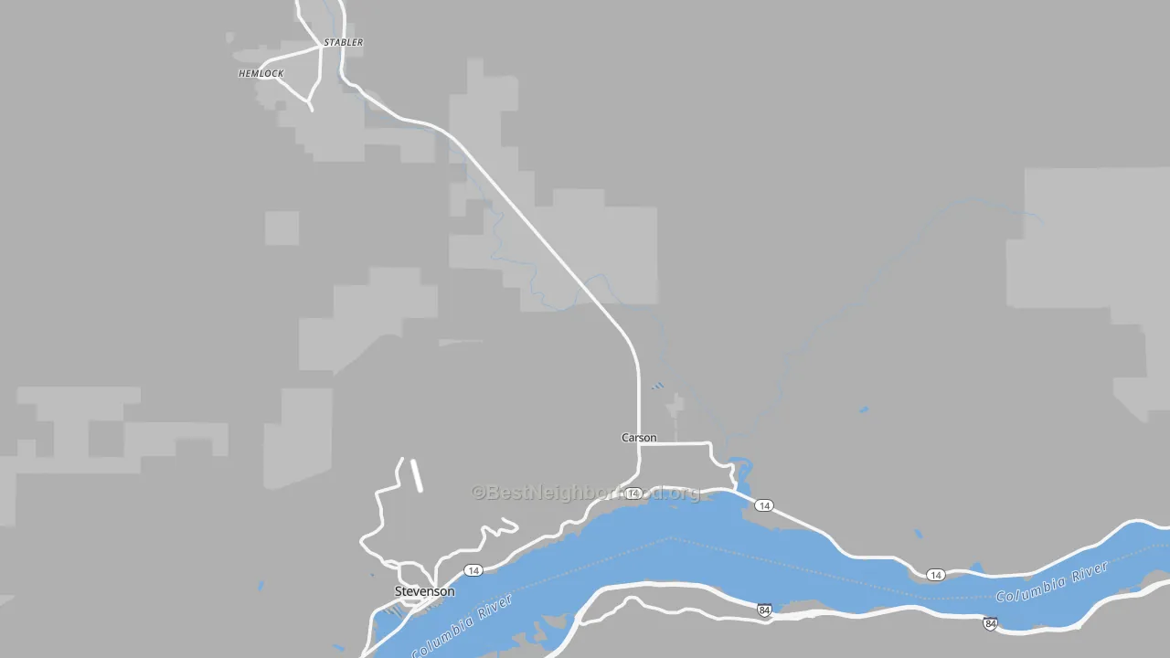 Transit Grade map of Carson, WA