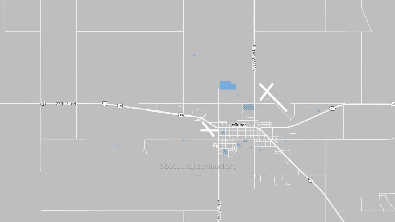 Transit Grade map of Carter, SD