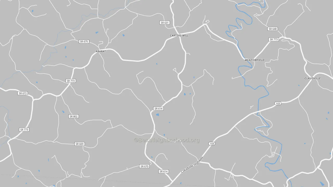 Transit Grade map of Carters Mills, VA
