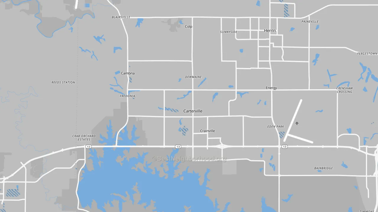 Transit Grade map of Carterville, IL