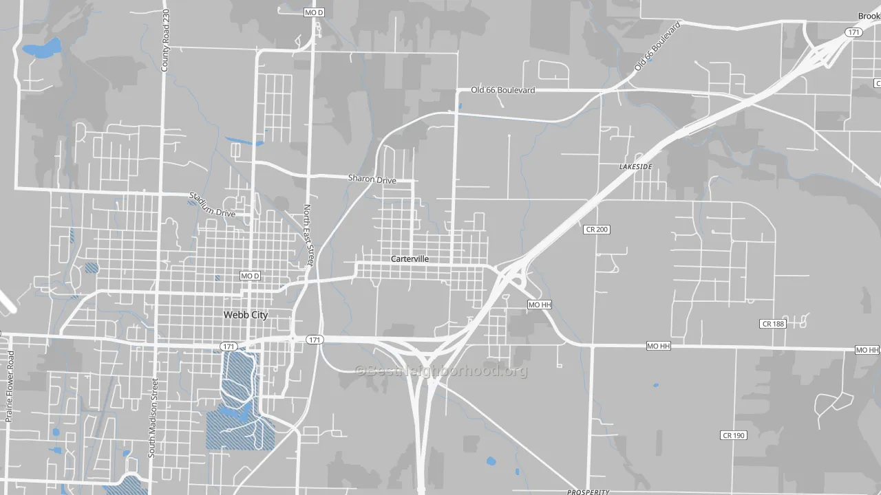 Transit Grade map of Carterville, MO