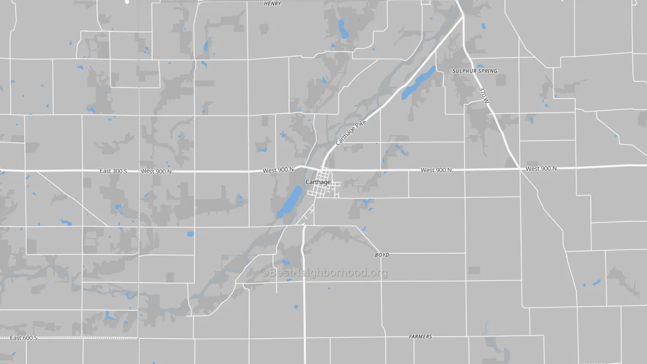 Transit Grade map of Carthage, IN