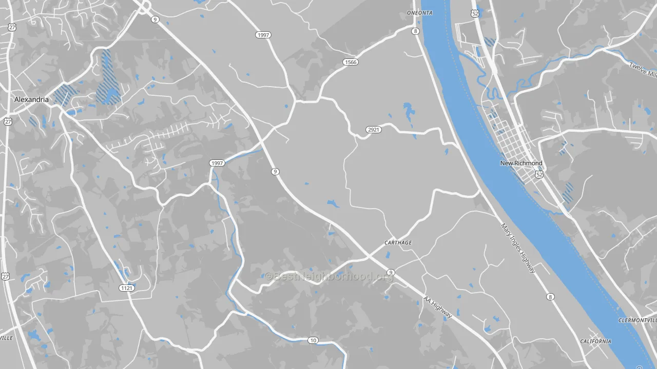 Transit Grade map of Carthage, KY