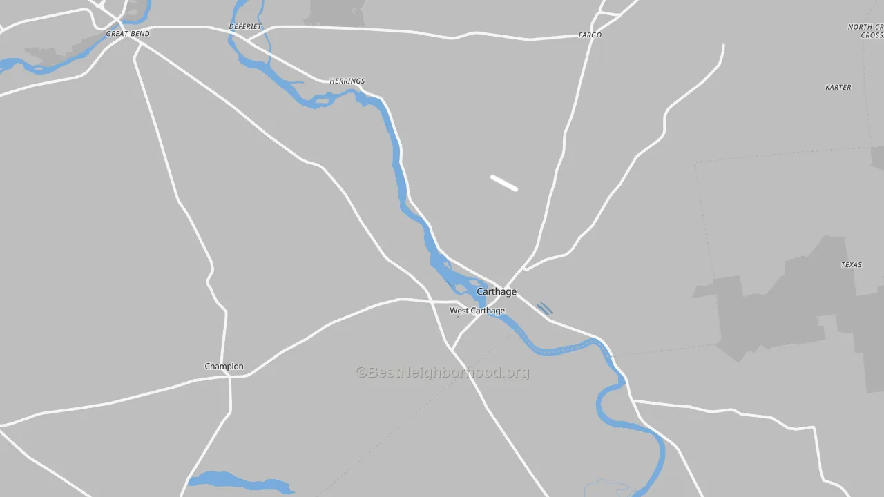 Transit Grade map of Carthage, NY