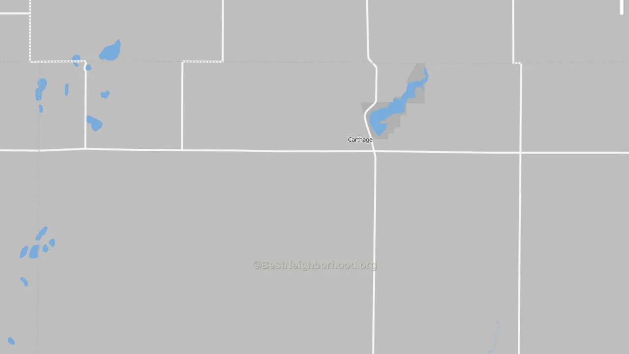 Transit Grade map of Carthage, SD