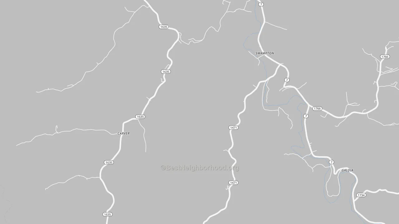 Transit Grade map of Carver, KY