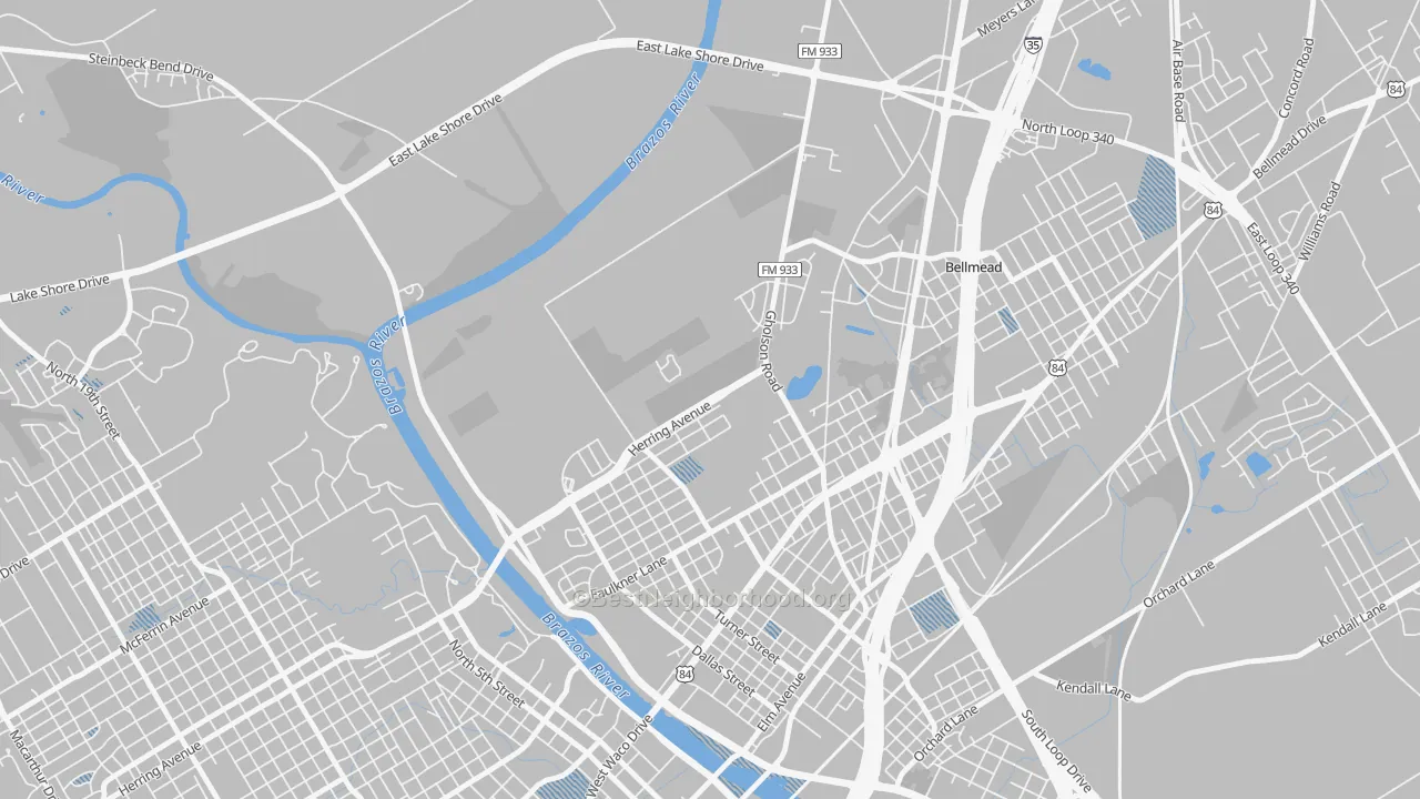 Transit Grade map of Carver, Waco, TX