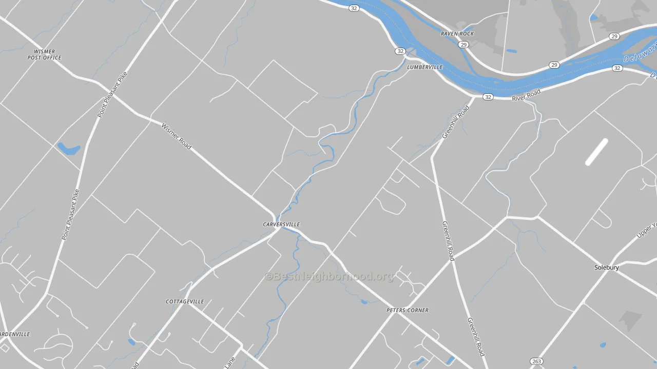 Transit Grade map of Carversville, PA