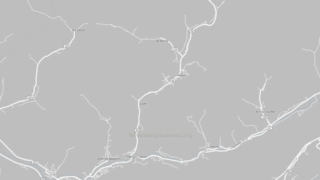 Transit Grade map of Cary, KY