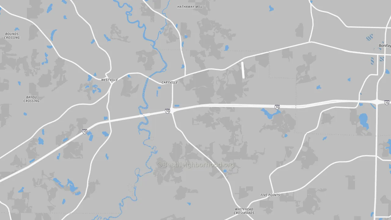 Transit Grade map of Caryville, FL