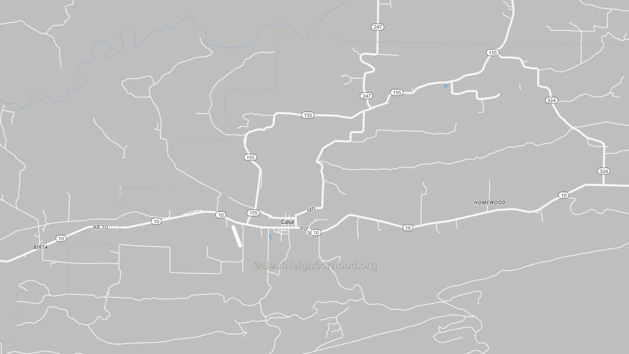 Transit Grade map of Casa, AR