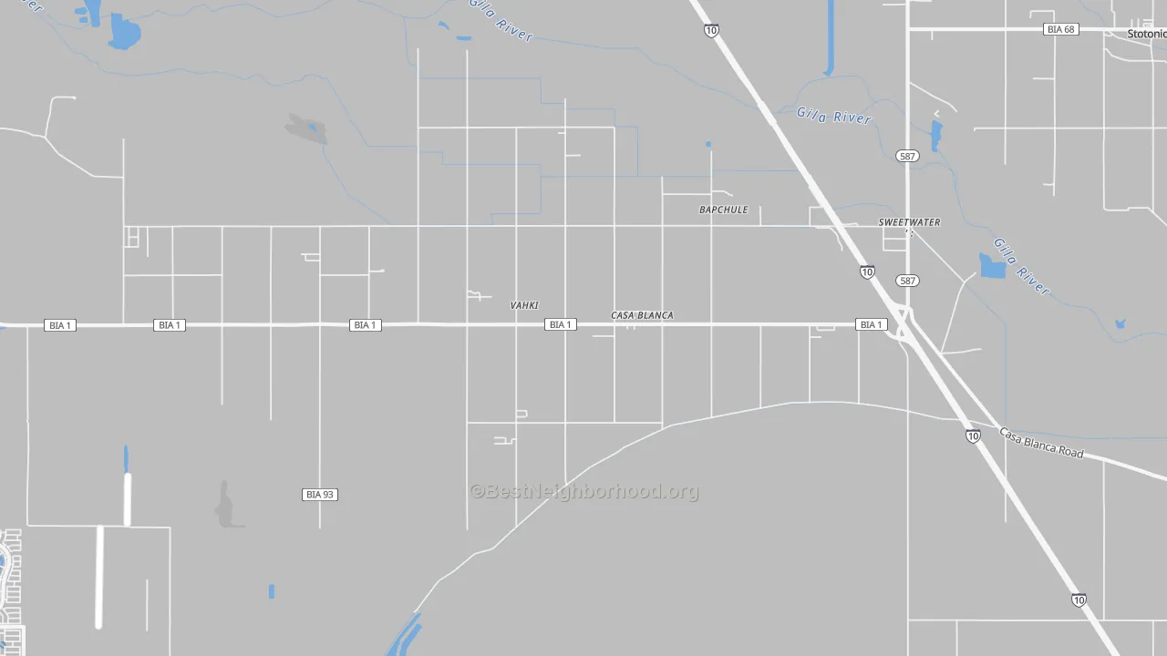Transit Grade map of Casa Blanca, AZ