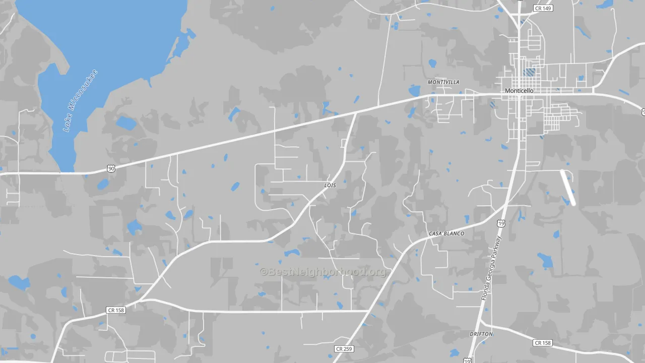 Transit Grade map of Casa Blanco, FL