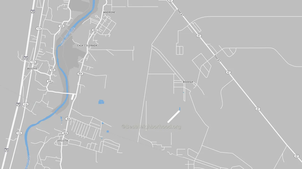 Transit Grade map of Casa Colorada, NM