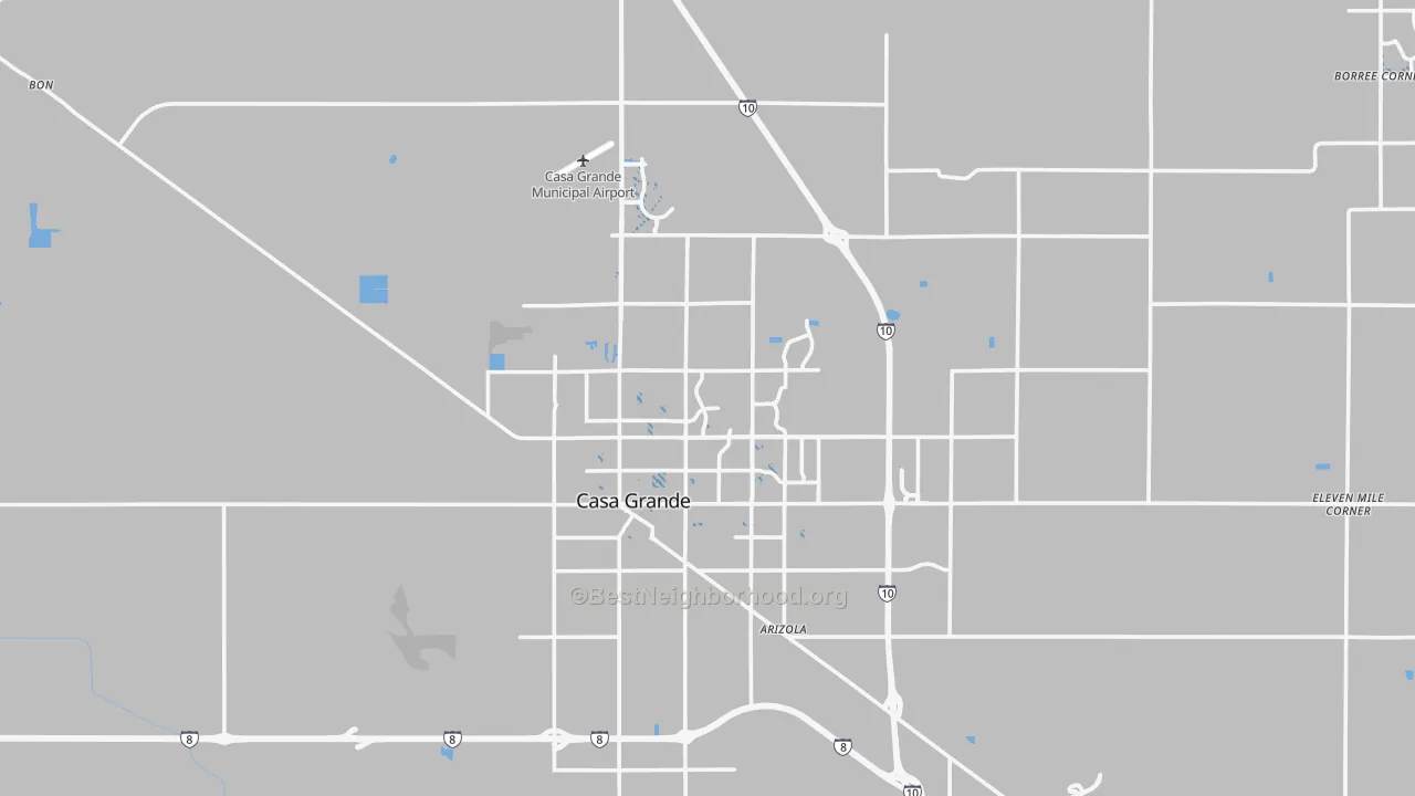 Transit Grade map of Casa Grande, AZ