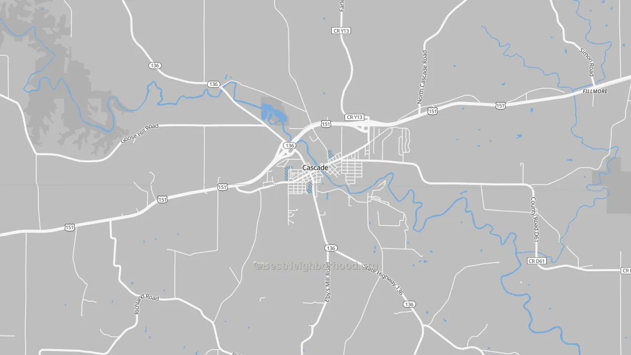 Transit Grade map of Cascade, IA
