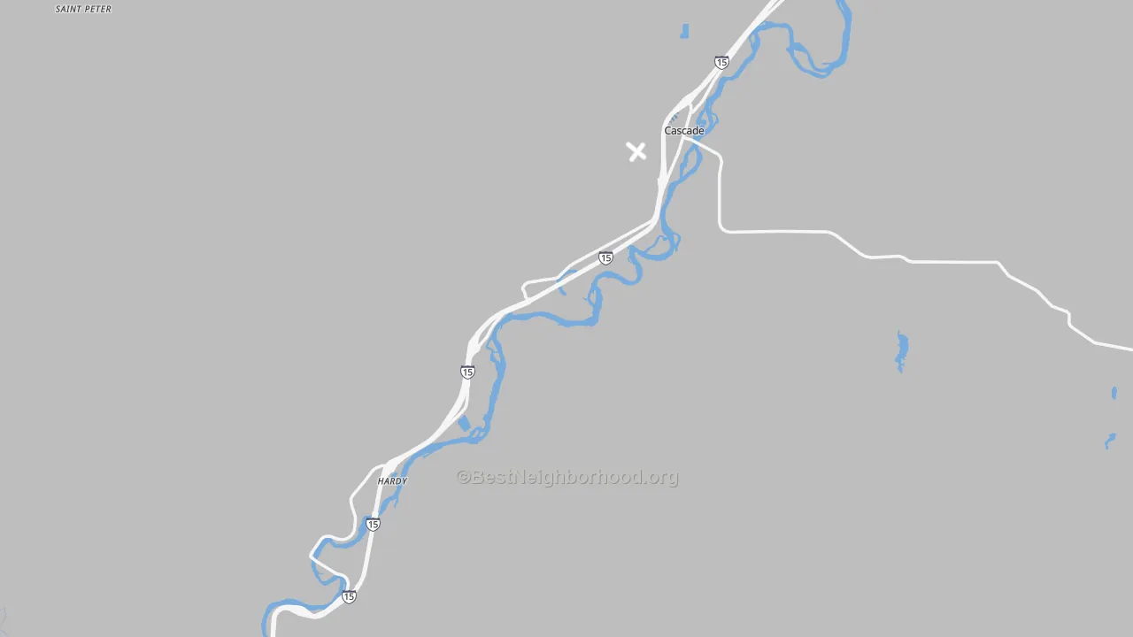 Transit Grade map of Cascade, MT