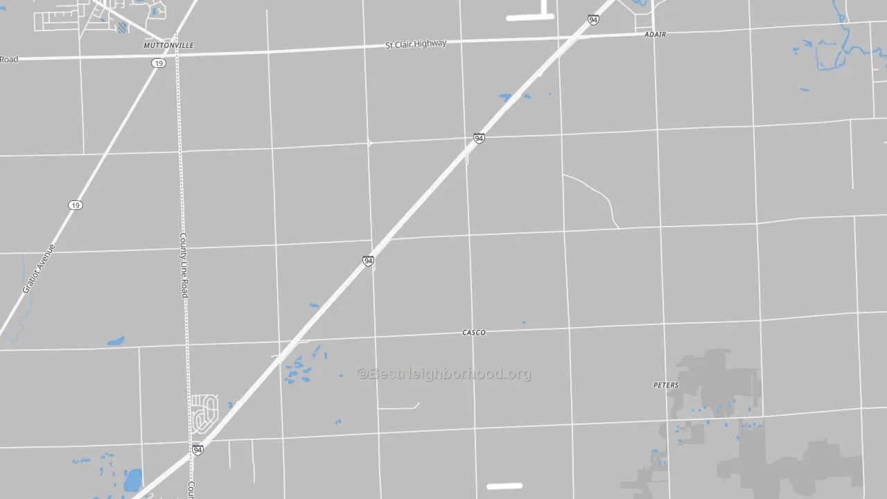 Transit Grade map of Casco, MI