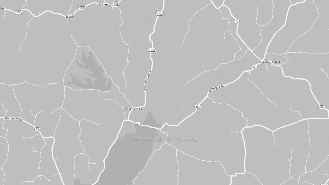 Transit Grade map of Casey Creek, KY
