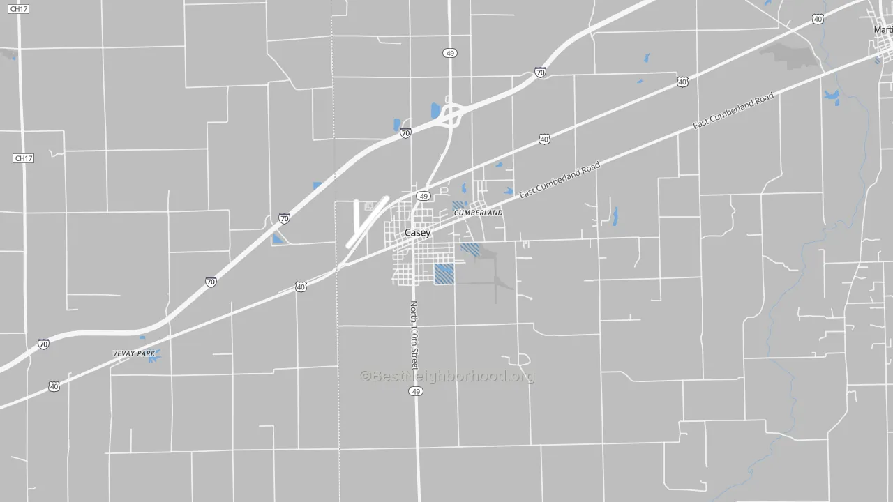 Transit Grade map of Casey, IL