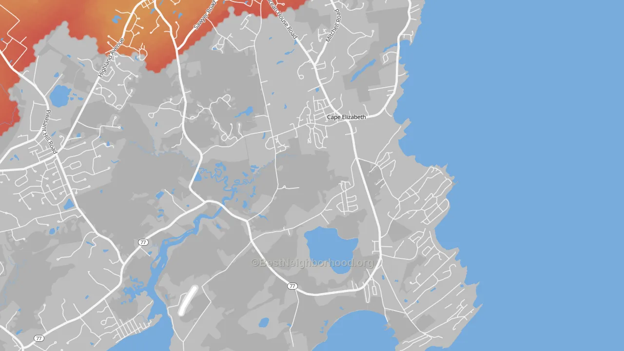 Transit Grade map of Cash Corner, ME
